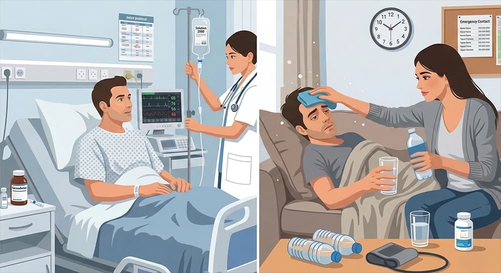 Medical Detox vs At-Home Detox for Alcohol