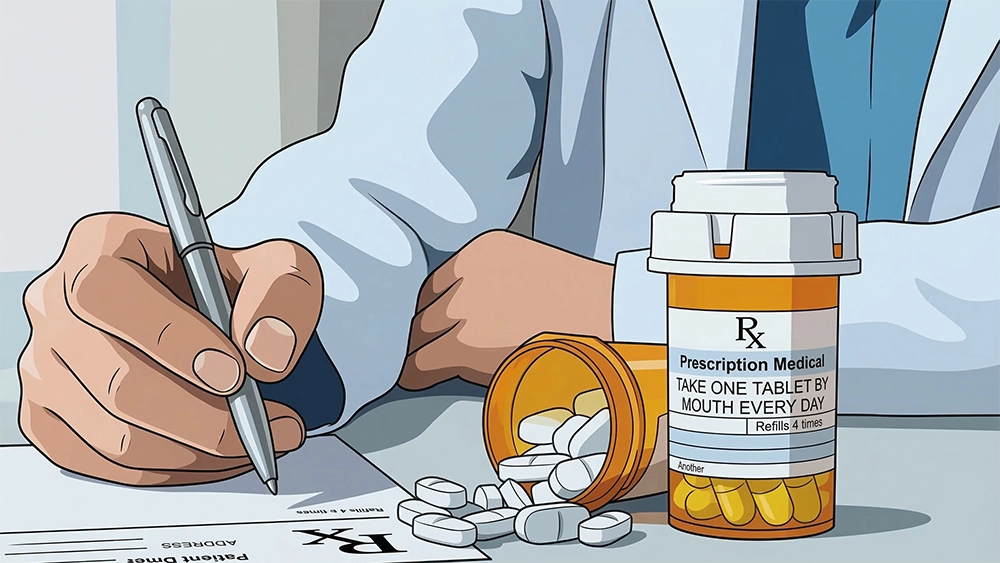 Medical professional reviewing alcohol detox medication protocols