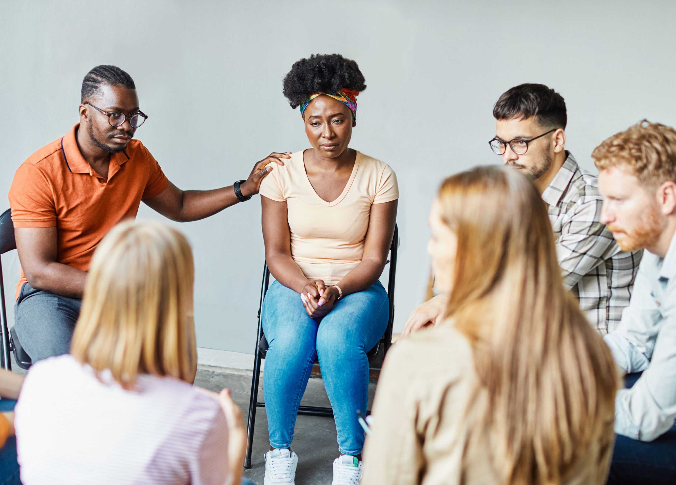 psychotherapy meeting woman support group mantherapy psychology